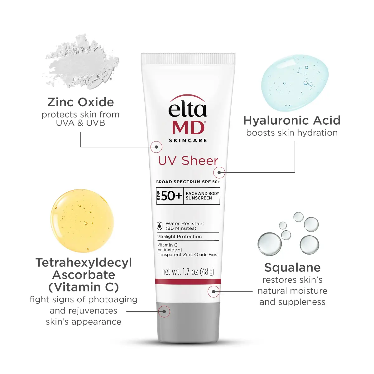 EltaMD UV Sheer Face and Body Sunscreen SPF 50+ 50ml (1.7 oz) | Broad Spectrum UVA/UVB Protection - view 3