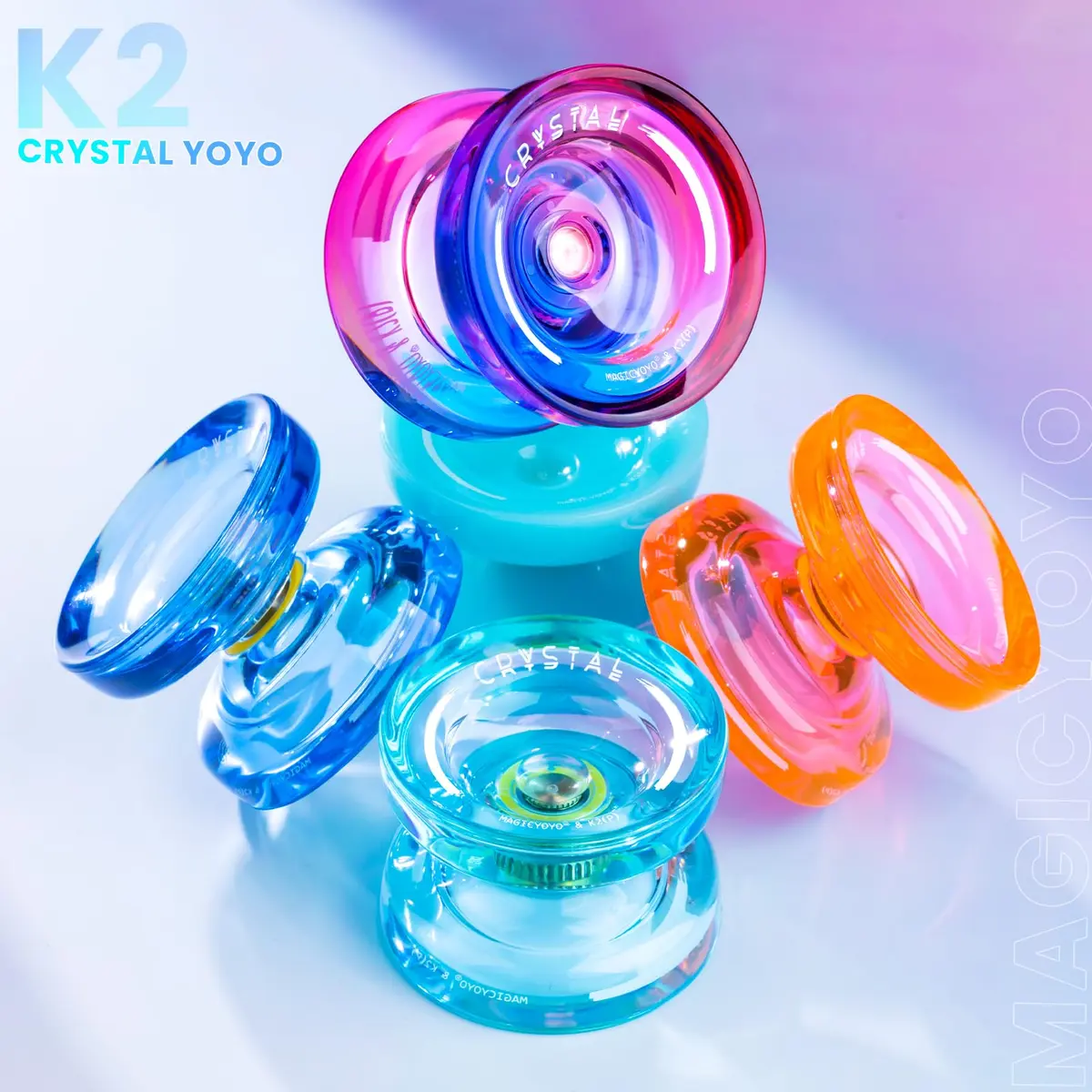 MAGICYOYO K2 Responsive Yoyo for Kids, Professional Yoyo for Beginner, Sky Blue (63.3g / 2.23 oz) - view 2