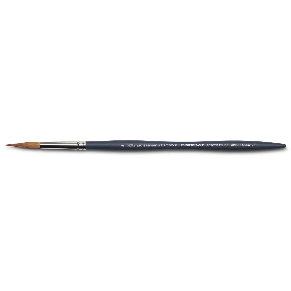 Winsor & Newton Professional Watercolour Synthetic Brush, Pointed Round #8 | Synthetic Bristle Blend, Excellent Colour Carrying Capacity, Resilient Spring & Shape Retention - main product image