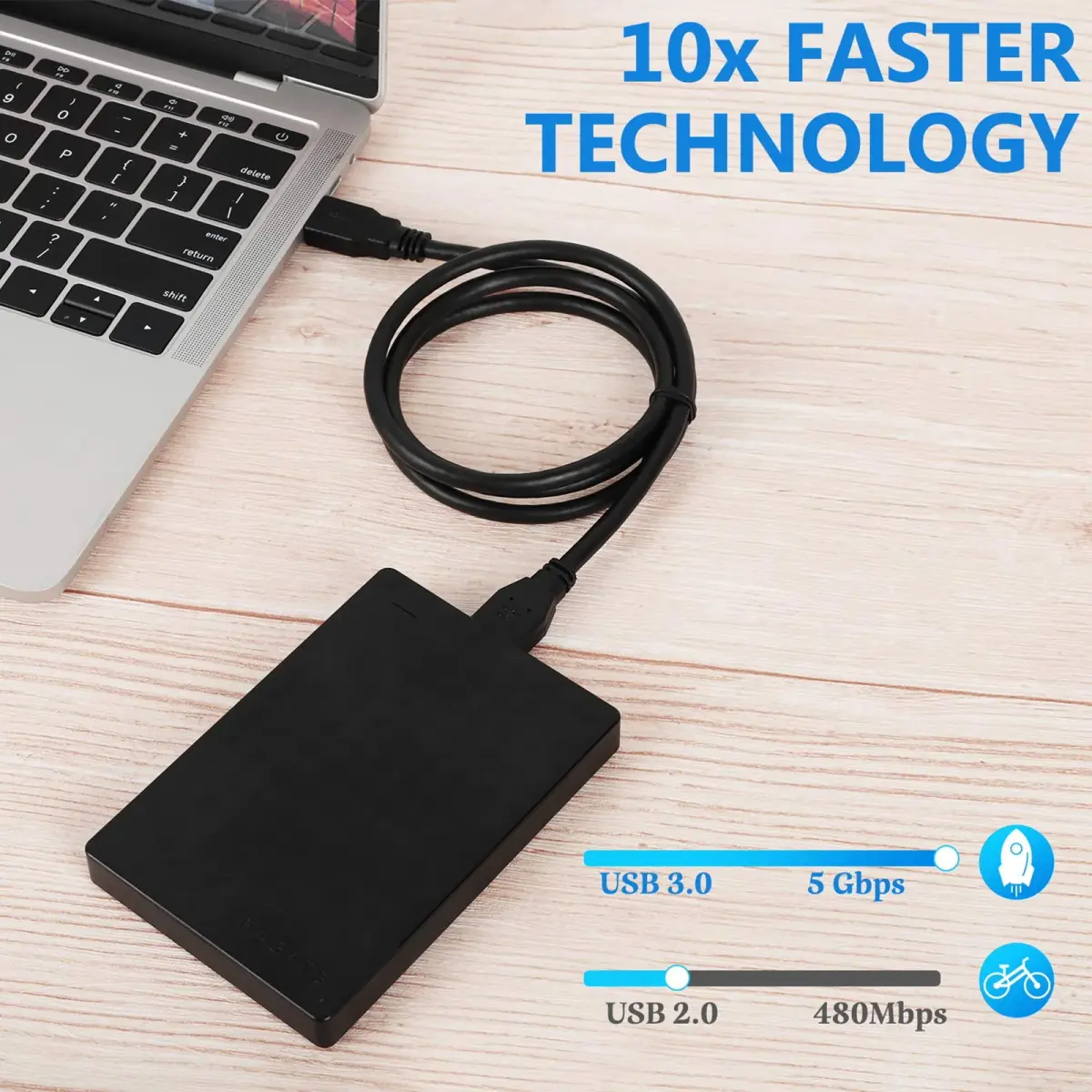 ITD ITANDA Micro USB 3.0 Cable 1.5ft (45cm) | 5Gbps SuperSpeed Data Transfer - view 4