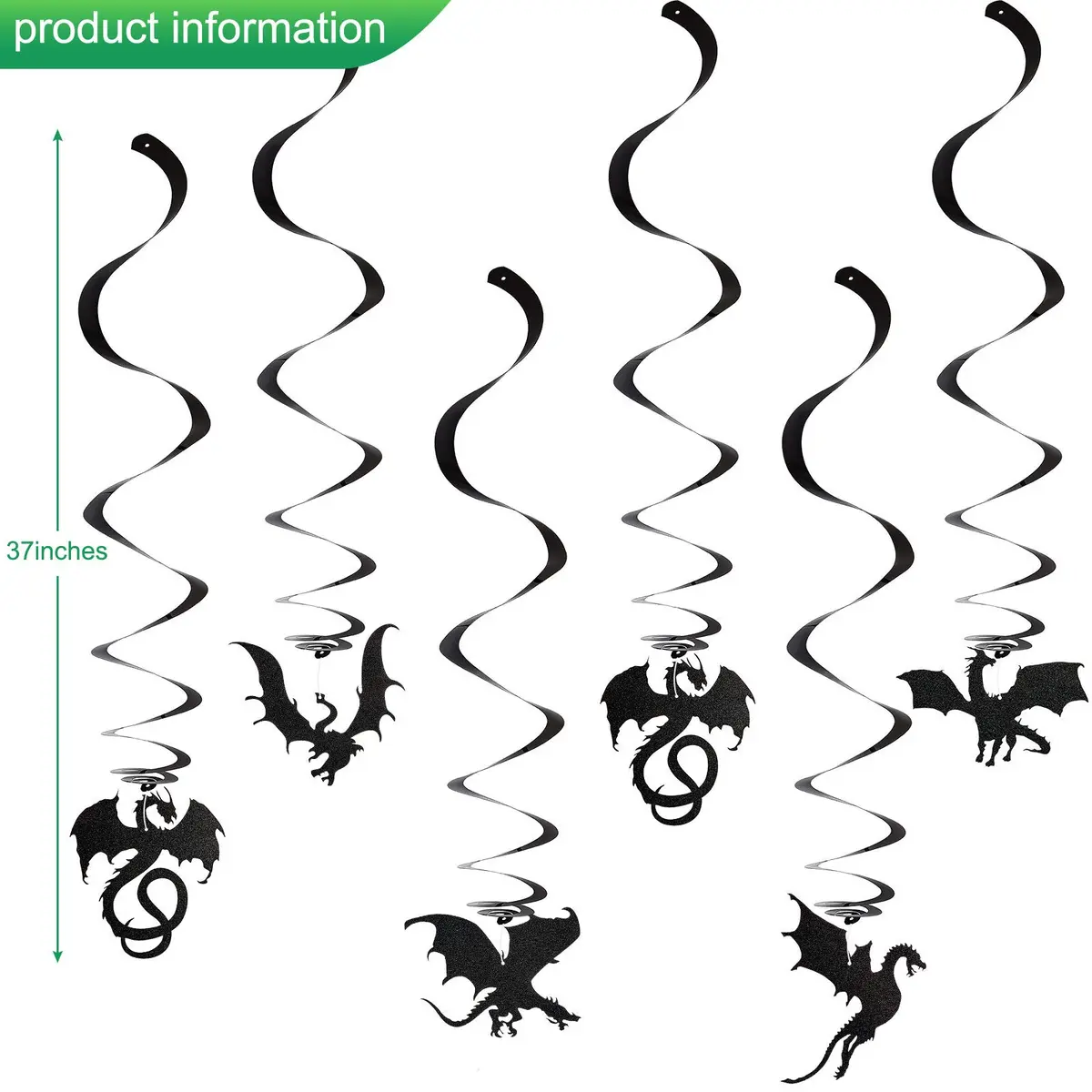 Sumind Dragon Birthday Party Supplies Decorations Set | 33 Pieces Assorted Colors - view 4