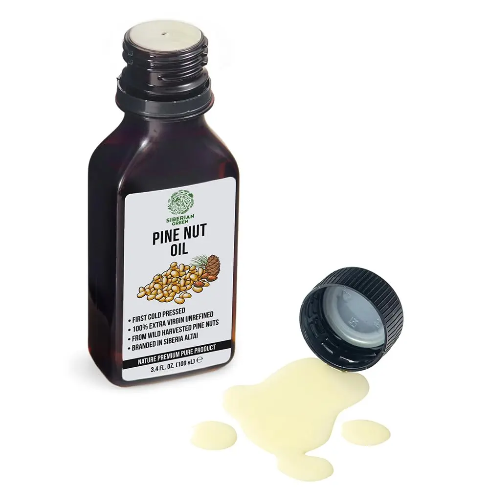 Siberian Green Pine Nut Oil 100ml | Cold Pressed, Raw, Vegan, No-GMO, Siberian Origin - view 6