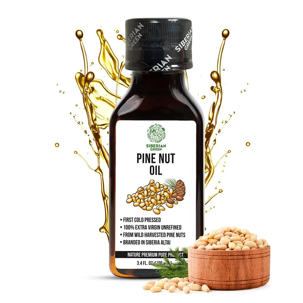 Siberian Green Pine Nut Oil 100ml | Cold Pressed, Raw, Vegan, No-GMO, Siberian Origin - view 7