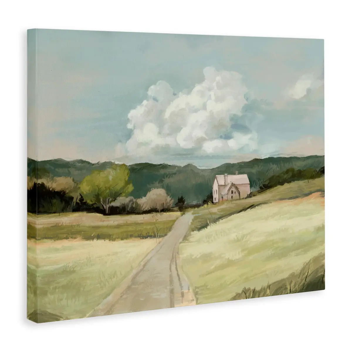 Stupell Industries Countryside Road Leading Home Canvas Wall Art 76cm x 101cm | Landscape Art for Living Room - view 2