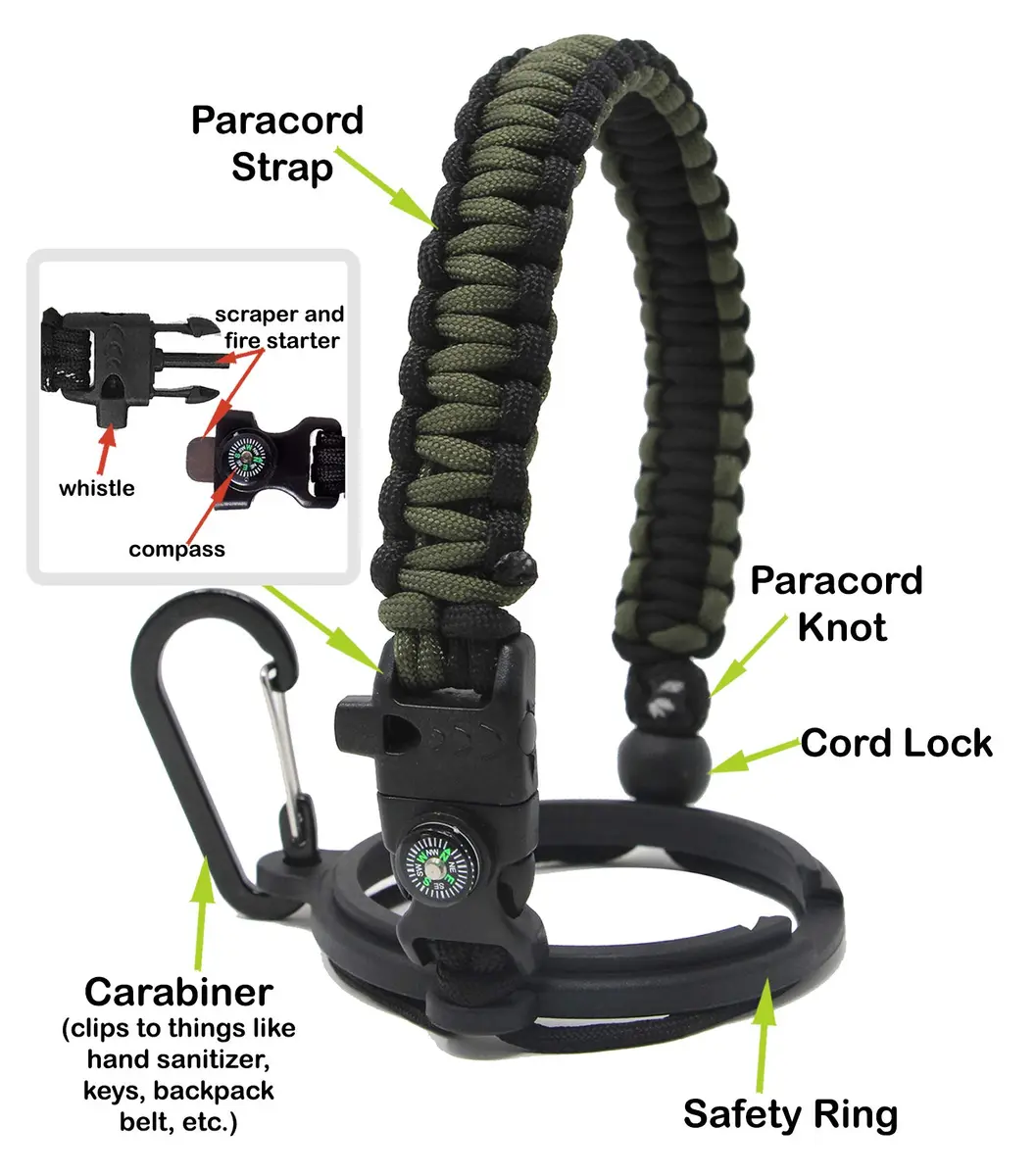 One MissionX Paracord Handle for Yeti Rambler 36oz | Secure Heavy Bottle Carrier - view 7