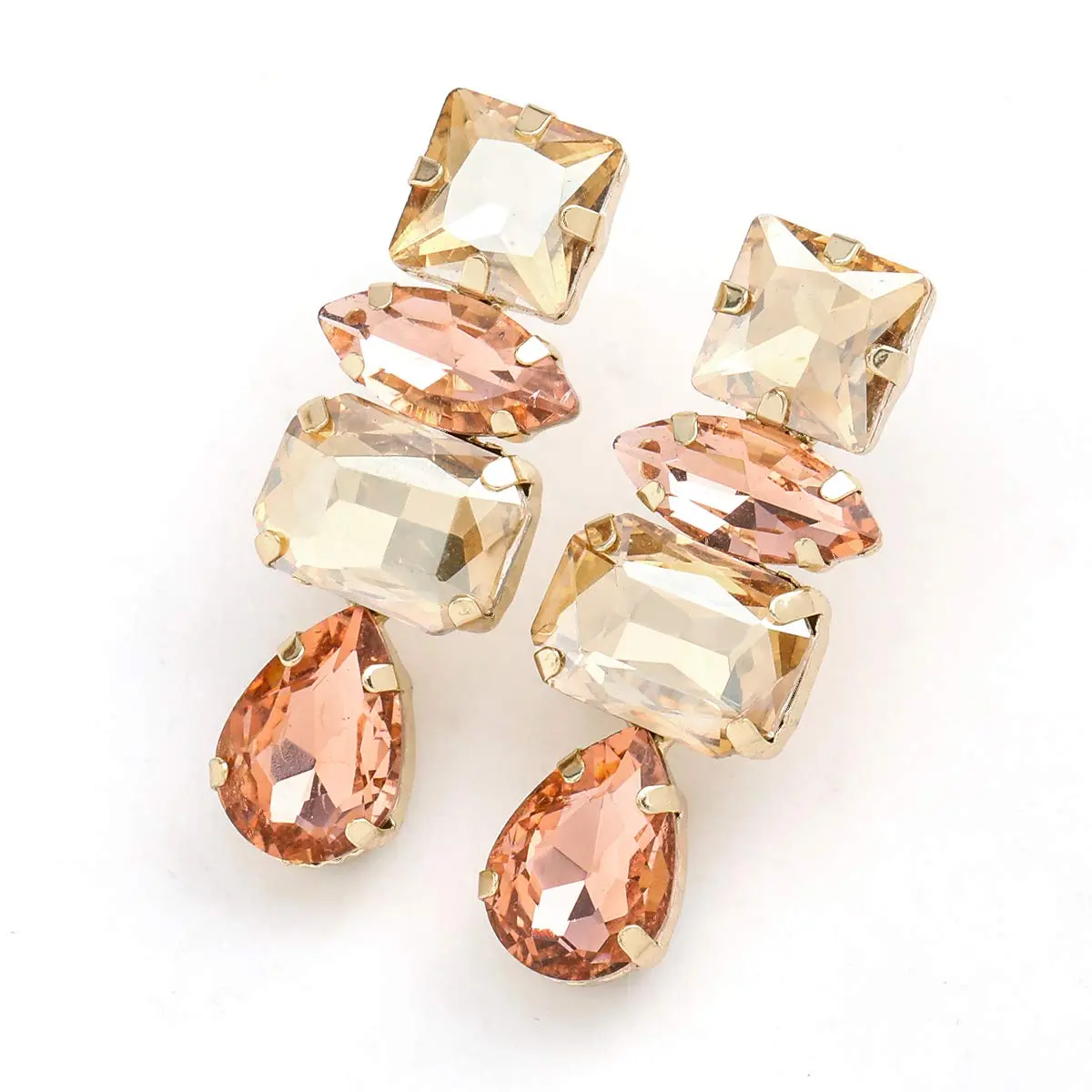 Jyukan Sew on Rhinestones 180pcs Champagne Mix Shapes | Craft Gems for Clothes & Crafts - view 3