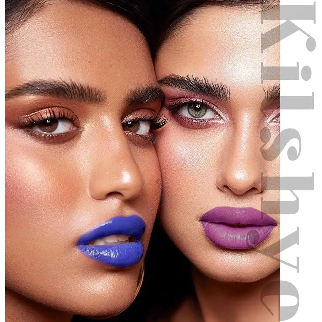 Topmake Lipstick Velvet Moisturizing Lipgloss 0.33 Fl Oz | High Pigment Blue Lip Color for Women & Girls - view 7