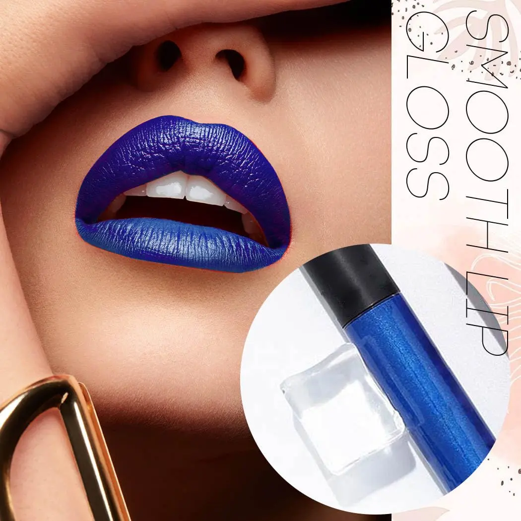 Topmake Lipstick Velvet Moisturizing Lipgloss 0.33 Fl Oz | High Pigment Blue Lip Color for Women & Girls - view 3