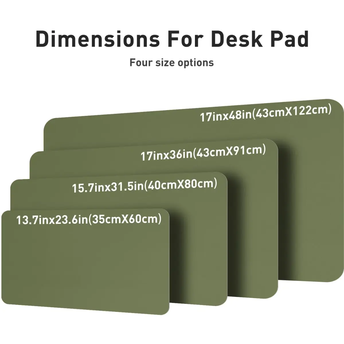 Aothia Olive Green Leather Desk Pad Protector, 36" x 17" | Protects Your Desk from Scratches, Stains, and Spills - view 7