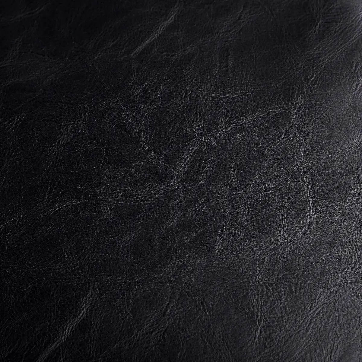 DAFUN Premium Faux Leather Upholstery Fabric 72"x54" (183cm x 137cm) | Waterproof Distressed Bark Black - view 2