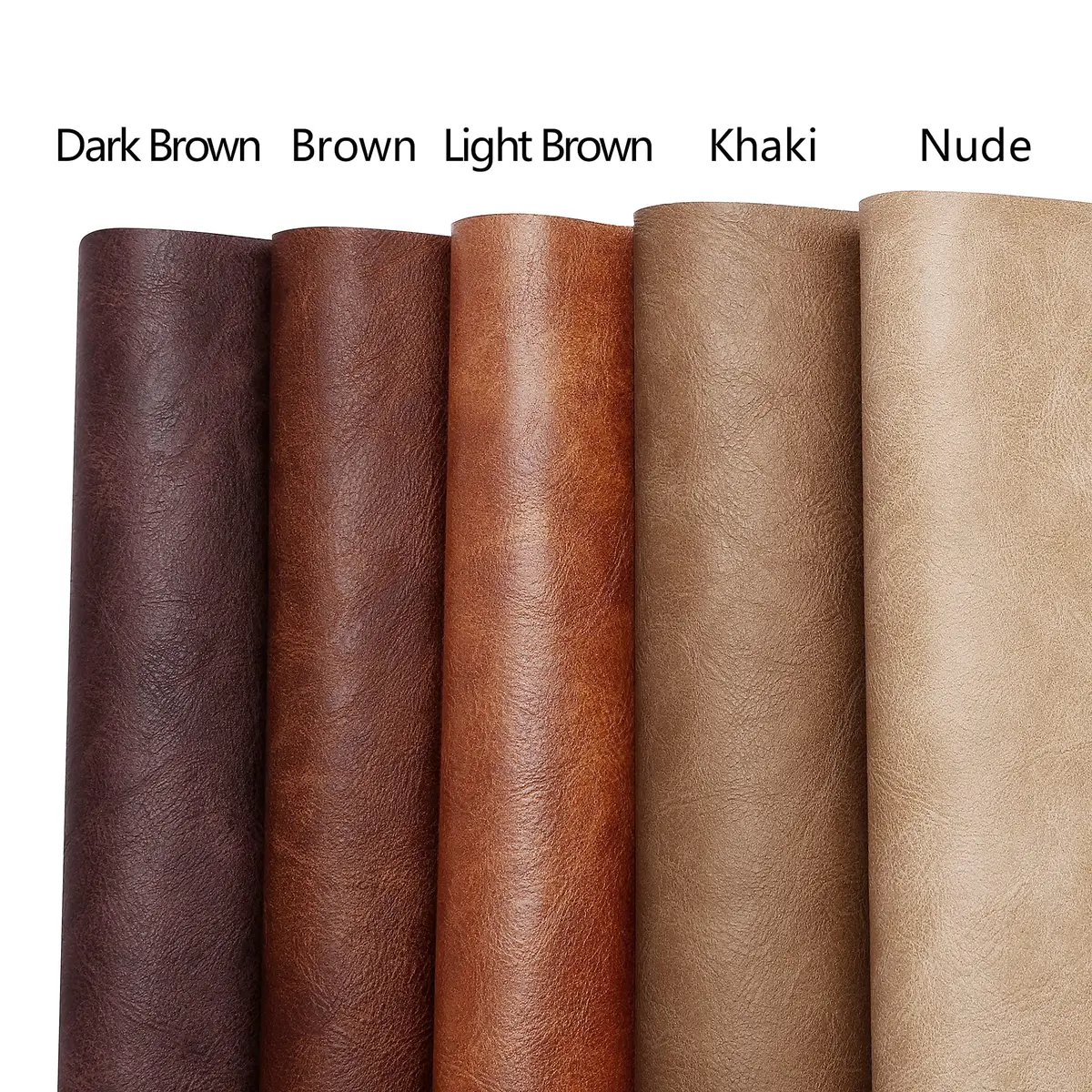 DAFUN Premium Faux Leather Upholstery Fabric 1.2mm Thickness, Brown Pre-Cut 36"x54" | Waterproof Distressed Bark Texture - view 4