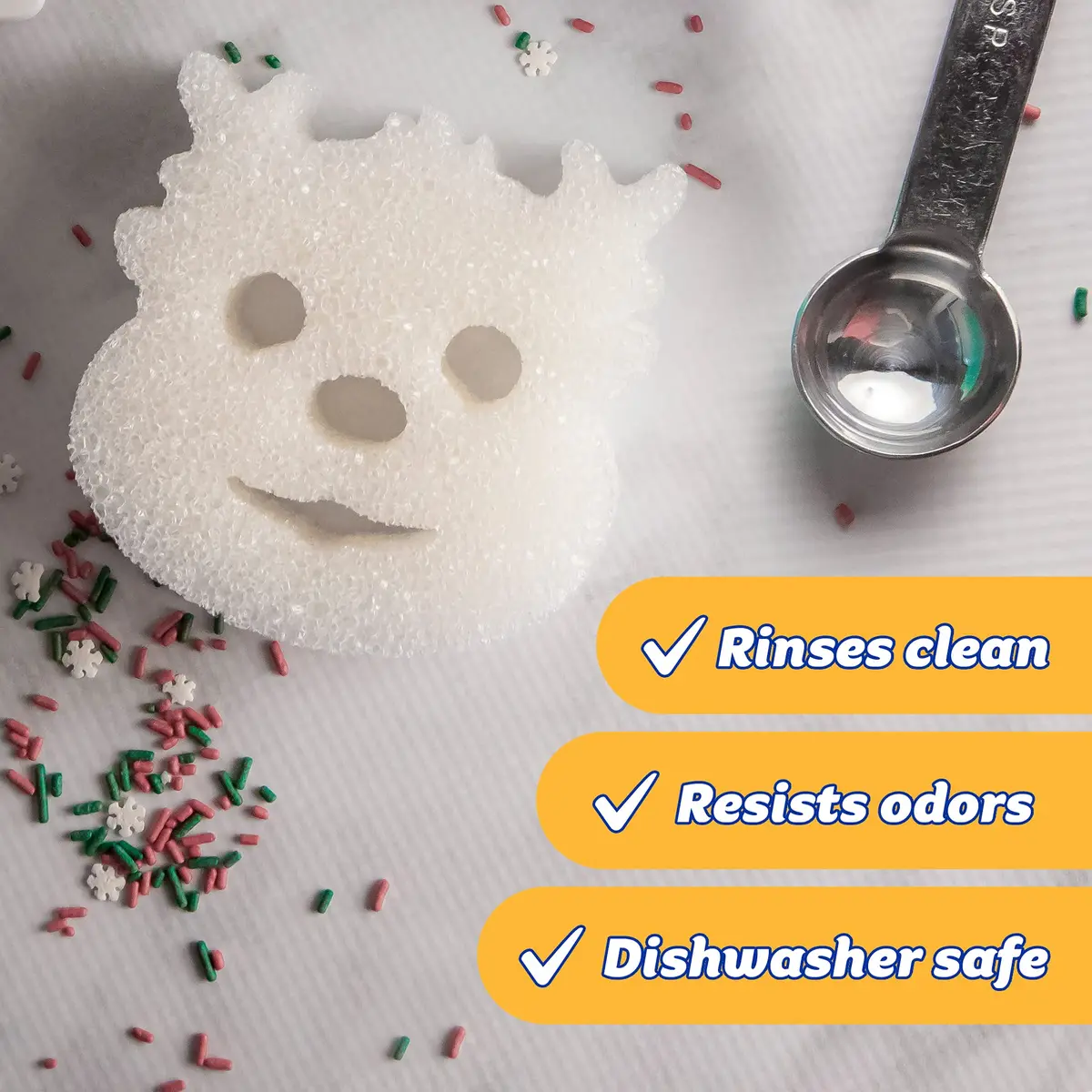 Scrub Daddy Sponge Set - Holiday Shapes | Non Scratch Deep Cleaning Utility Sponge (3 Count) - view 8