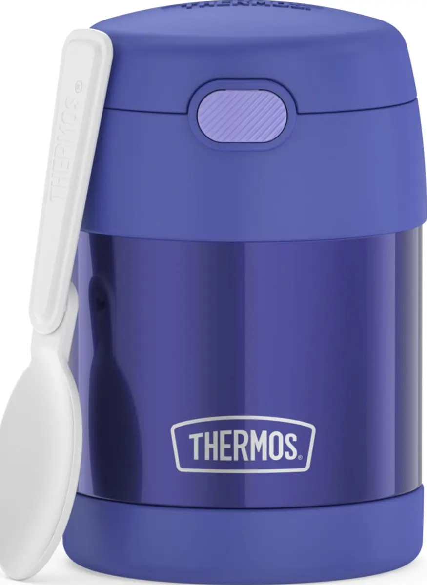 THERMOS Kids Food Jar with Spoon, 10oz (296ml), Purple | Keeps Food Hot or Cold for Hours, BPA-Free, Lightweight - main product image