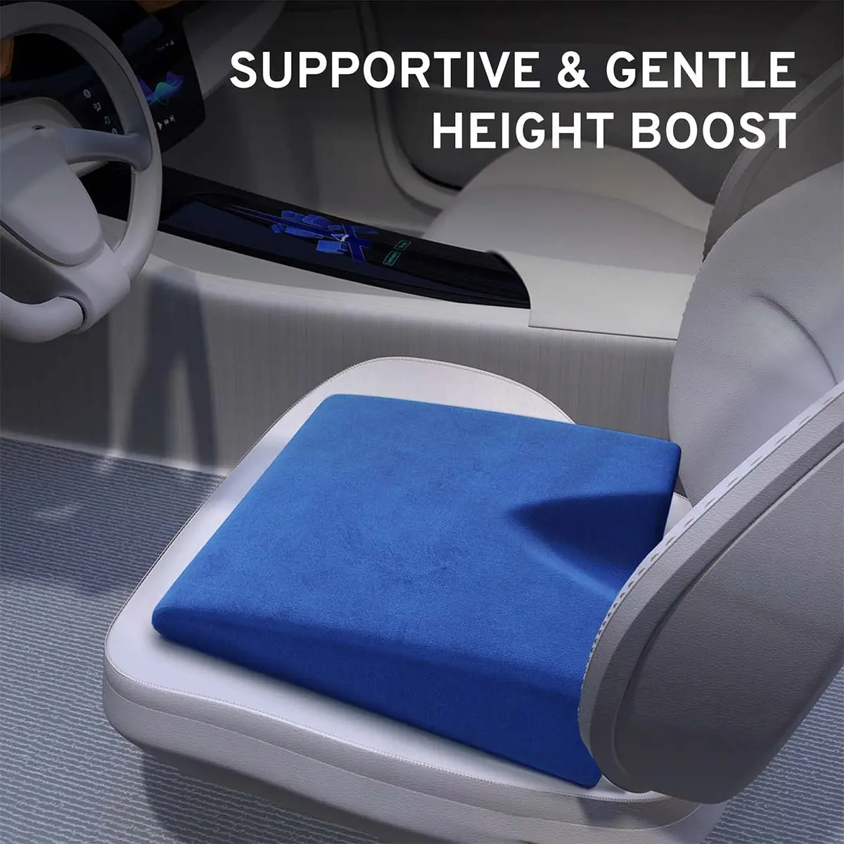 ComfySure Wedge Pillow for Office Chair & Car Seat - Medium Firm Memory Foam Seat Pad | Orthopedic Tailbone & Hip Pain Relief - view 6