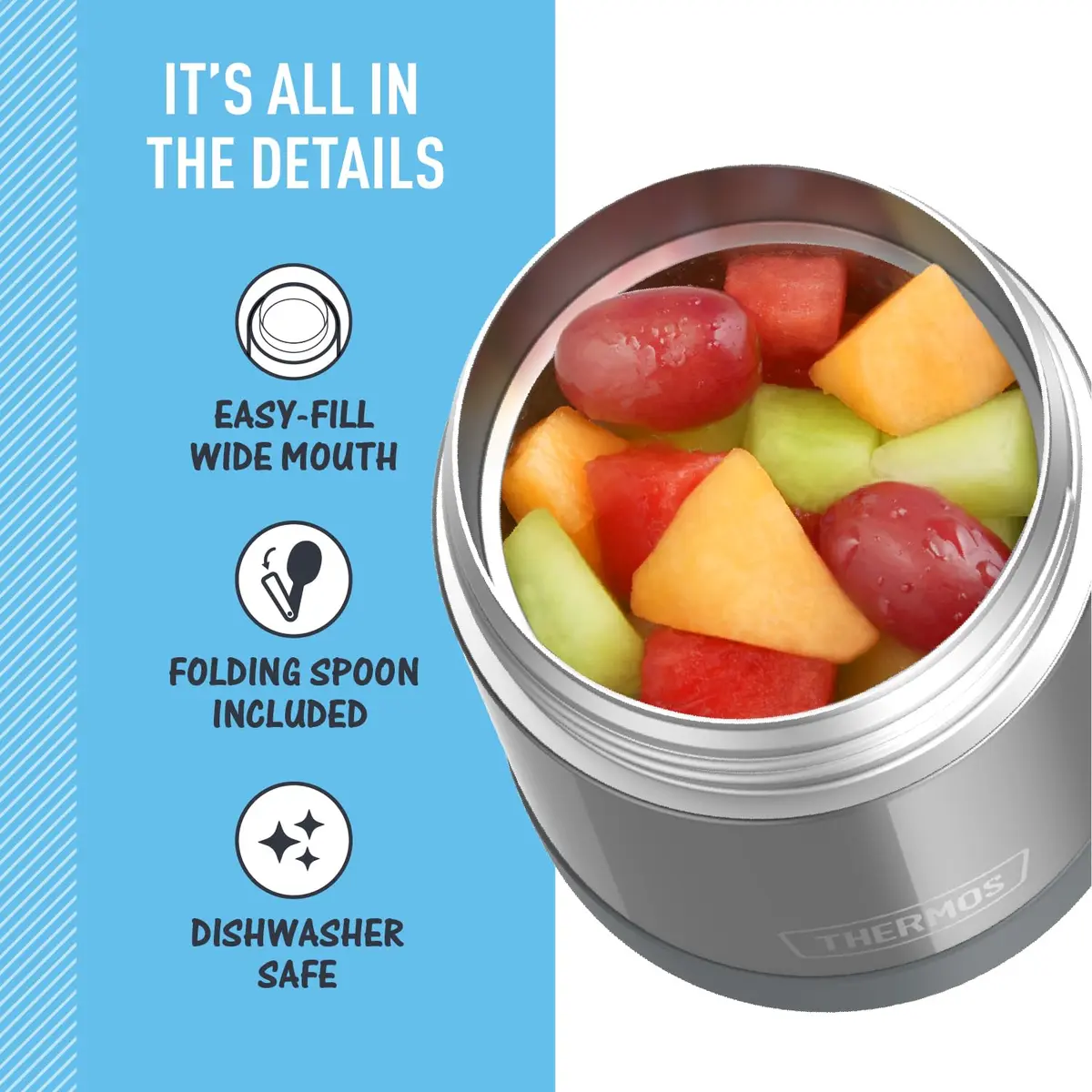 THERMOS Kids Food Jar with Spoon 10oz | Keeps Food Hot or Cold for School & Snacks - view 4
