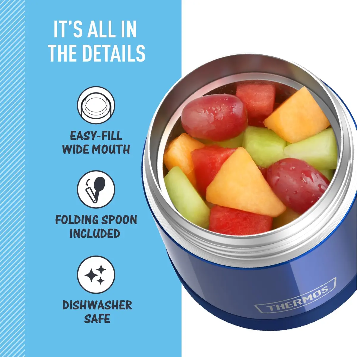 THERMOS Kids Food Jar with Spoon 10oz | Keeps Food Hot or Cold for School & Snacks - view 4