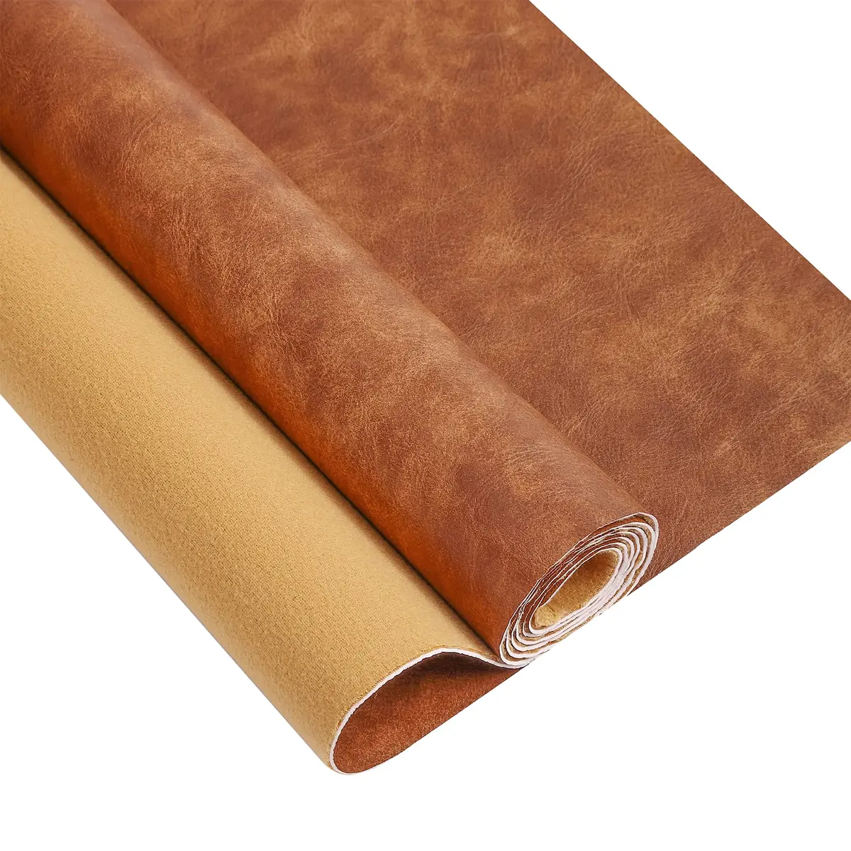 DAFUN Premium Faux Leather Upholstery Fabric 1.71 kg (1.2mm Thickness, 183cm x 137cm) | Waterproof Distressed Bark for DIY & Furniture - main product image