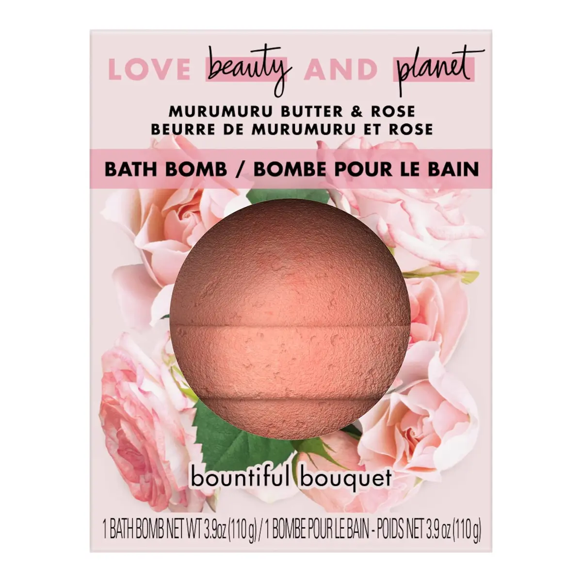 CVS Health Love Beauty and Planet Bath Bomb 1 Oz | Rose Scent, Murumuru Butter, Relaxing Bath Accessory - main product image