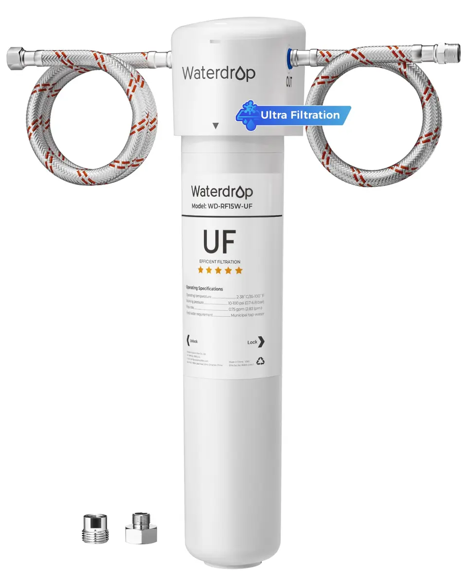Waterdrop 15UAW-UF Ultra Filtration Under Sink Water Filter System 9.5 L (16000 Gallons) | Reduces Lead, Chlorine, Bad Taste & Odor - main product image