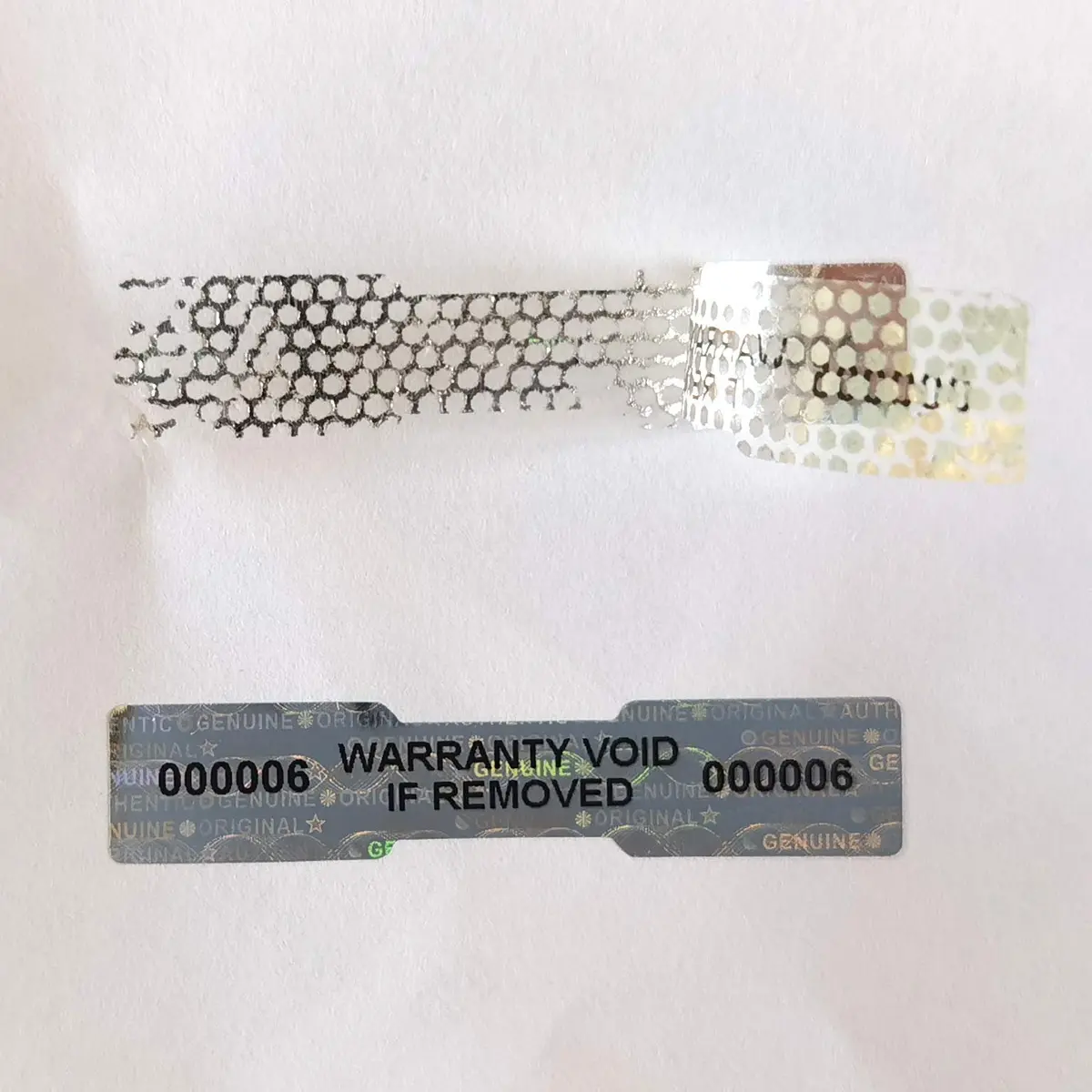 TLK&FBB Tamper Proof Hologram Stickers 620pcs (540 Labels) | High Security Tamper Evident Seal, Sequential Serial Numbering, Silver Honeycomb - view 5
