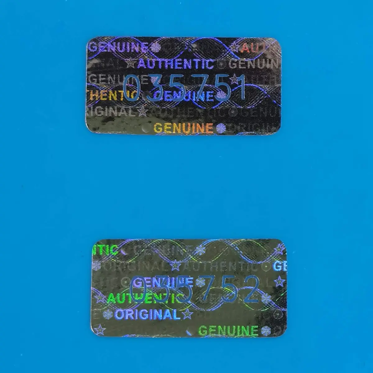 TLK&FBB Silver Tamper Evident Seal Warranty Void Labels 2cm x 1cm (0.787x0.39 inch) | 580 Pcs High Security Sequential Numbering - view 5