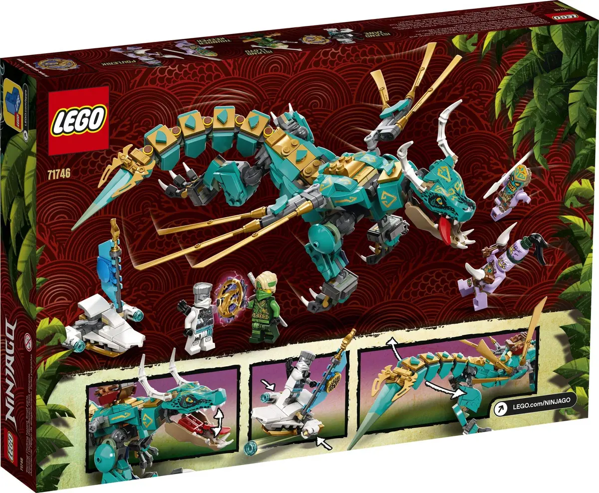 LEGO NINJAGO Jungle Dragon 71746 Building Kit; Ninja Playset with Posable Dragon, 506 Pieces | Imaginative Kids Toy for Ages 8+ - view 5