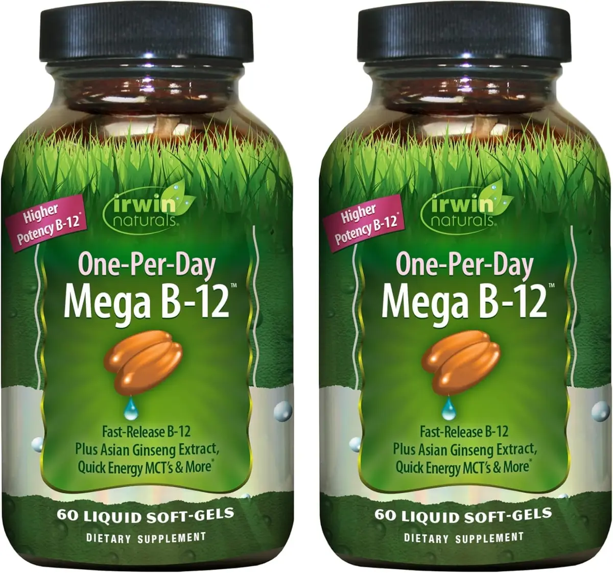 Irwin Naturals Quick Release B-12 Extra Cellular Energy Support 60 Count (Pack of 2) | Supports Daily Vitality - main product image