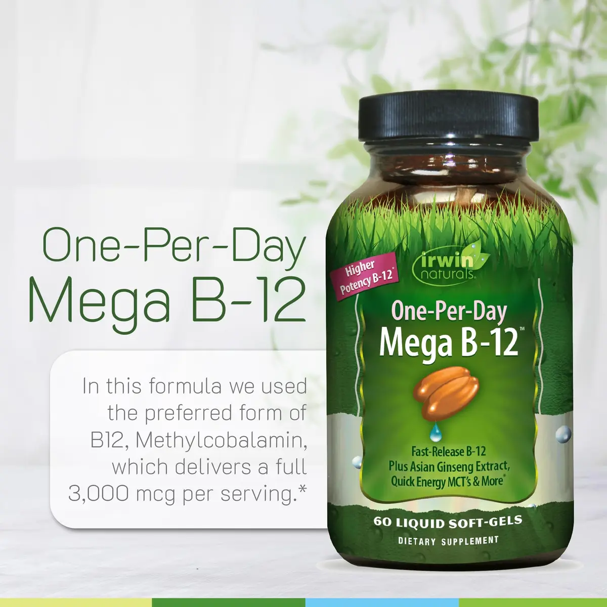Irwin Naturals Quick Release B-12 Extra Cellular Energy Support 60 Count (Pack of 2) | Supports Daily Vitality - view 5