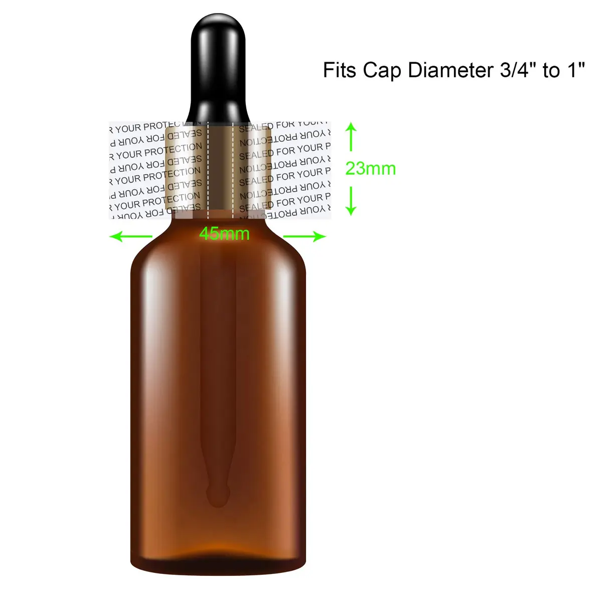 Morepack Shrink Bands for Bottles, 45x23mm Clear PVC Tamper Seals (200 Pcs) | Sealed for Your Protection - view 2
