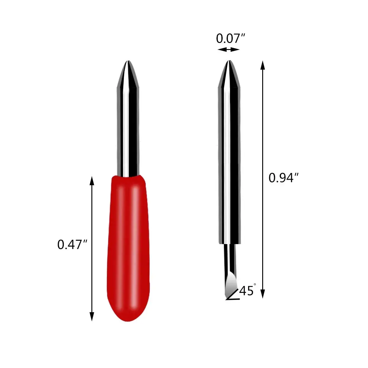 TTSAM Red 30 Pack 45 Degree Replacement Blades for Explore Air 2 Vinyl Cutter | Cuts Smoothly Up to 0.25mm - view 6