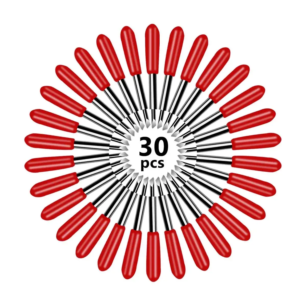 TTSAM Red 30 Pack 45 Degree Replacement Blades for Explore Air 2 Vinyl Cutter | Cuts Smoothly Up to 0.25mm - view 2