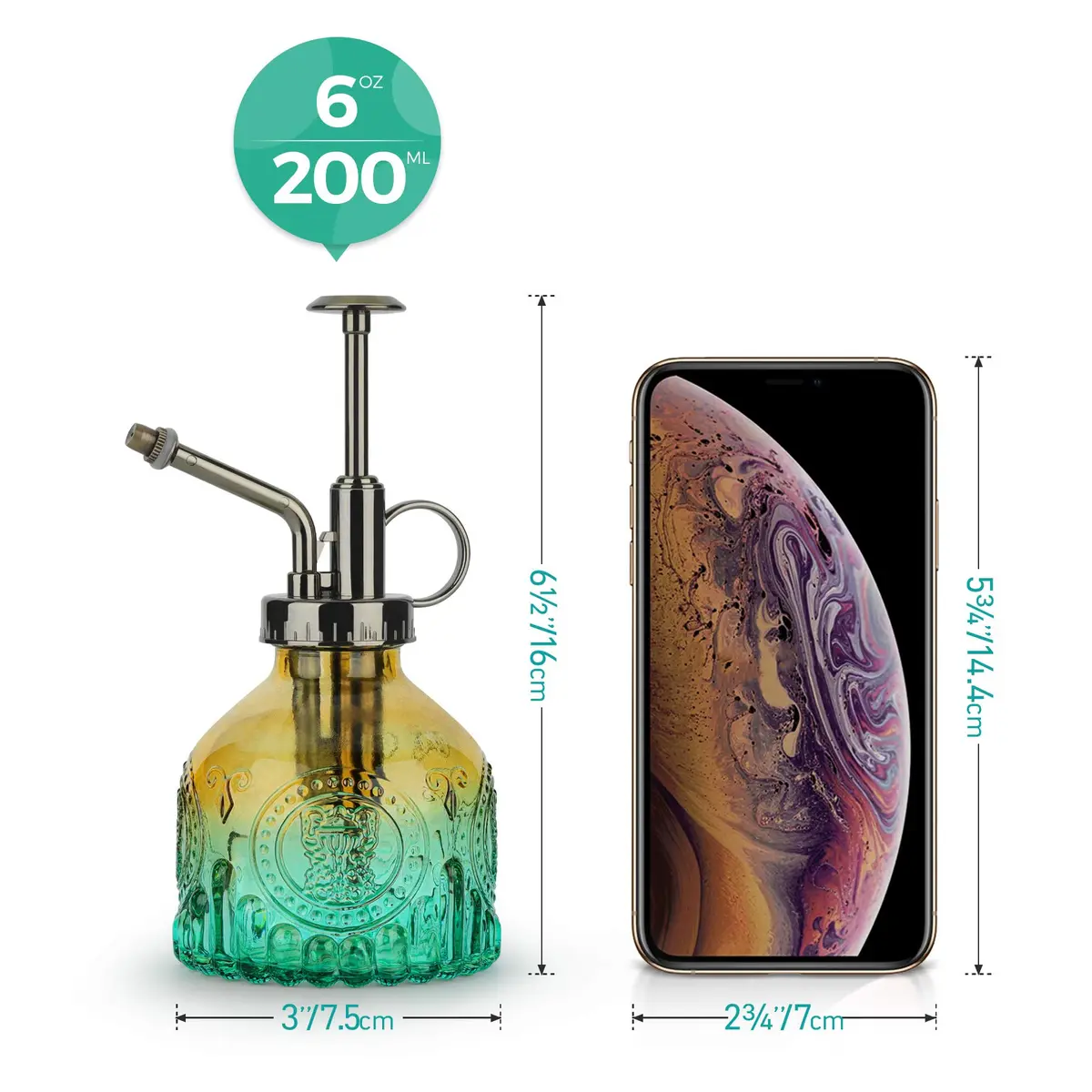 T4U Glass Plant Mister 200ML | Vintage Spray Bottle for Indoor & Outdoor Plants - view 6