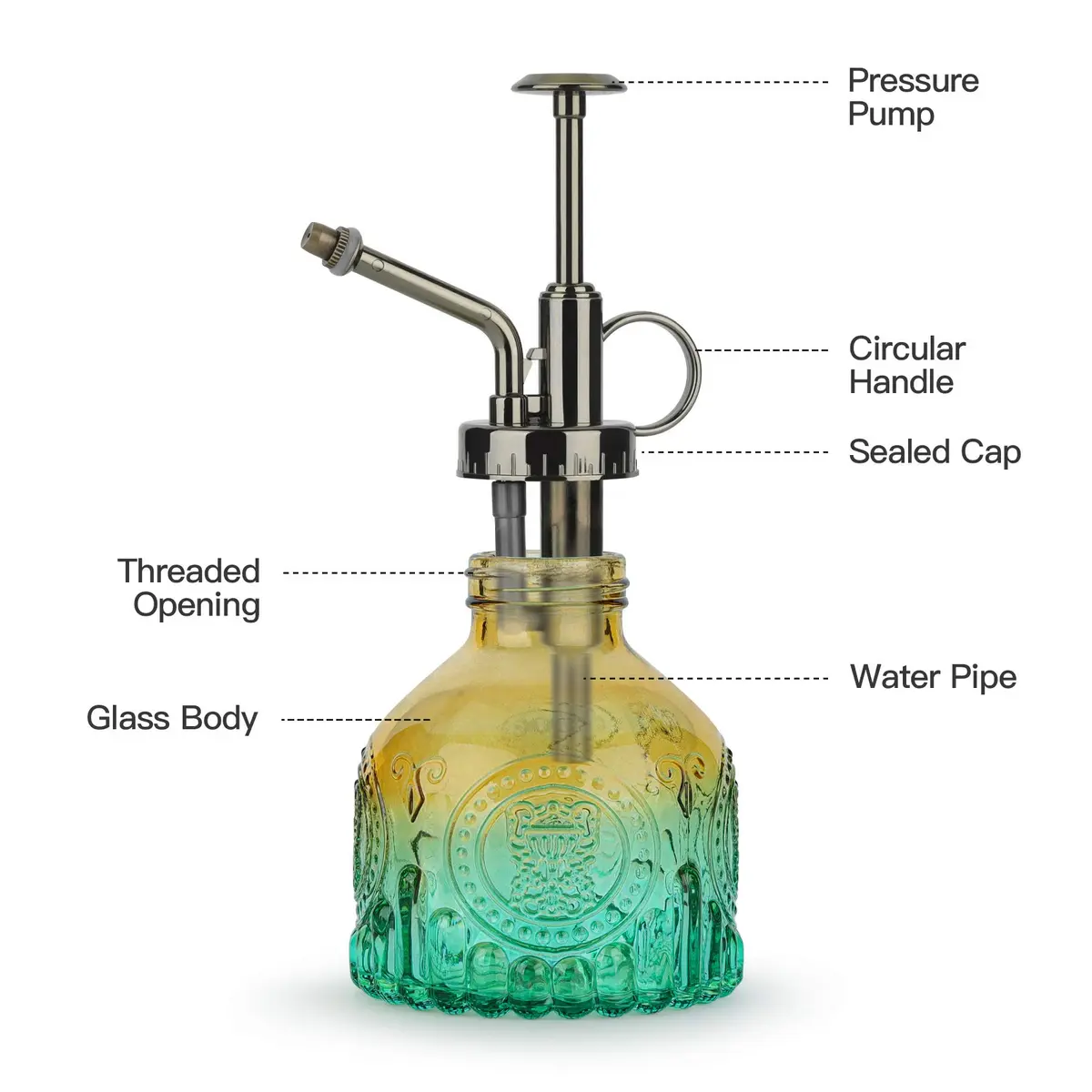T4U Glass Plant Mister 200ML | Vintage Spray Bottle for Indoor & Outdoor Plants - view 7