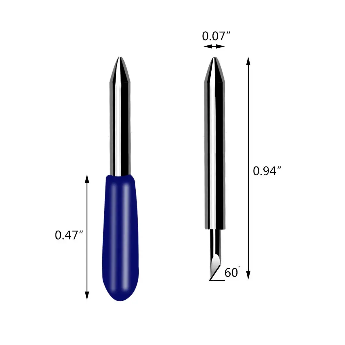 TTSAM 60 Degree Blue Replacement Blades 30 Pcs | Compatible with Cricut Explore Air 2, Maker, Expression - view 6