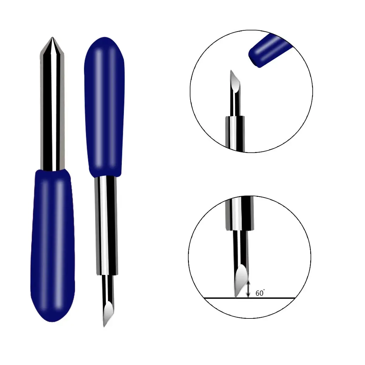 TTSAM 60 Degree Blue Replacement Blades 30 Pcs | Compatible with Cricut Explore Air 2, Maker, Expression - view 3