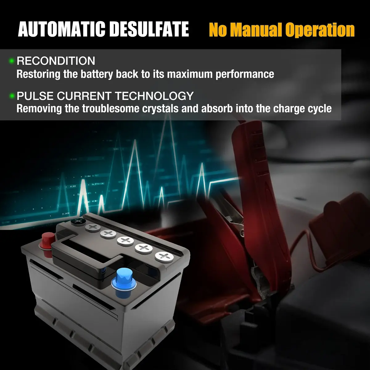 MOTOPOWER 12V 1000mA Automatic Battery Charger & Maintainer | Compact & Durable with Timer Protection - view 5