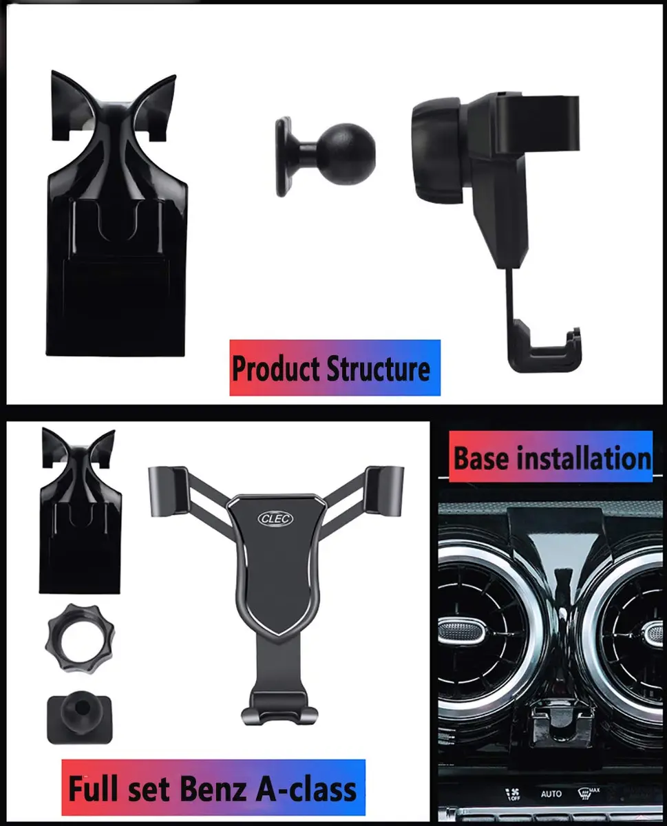 Bwen Car Phone Holder for Mercedes Benz A-Class 2019-2022, CLA-Class 2020-2025 | Air Vent, Anti-vibration, Easy Install - view 7