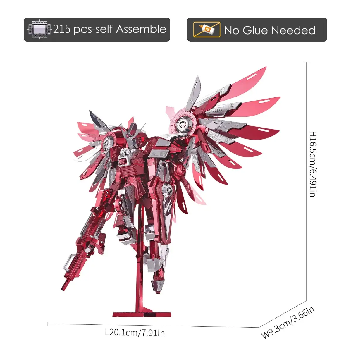 Piececool Thundering Wings 3D Metal Puzzle 215 Pcs | Educational STEM Model Kit for Teens & Adults - view 3