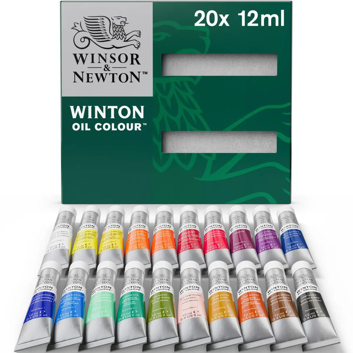 Winsor & Newton Winton Oil Color Paint Set, 20 x 12ml (0.4-oz) Tubes | Artist Grade Oil Paints for Beginners - main product image