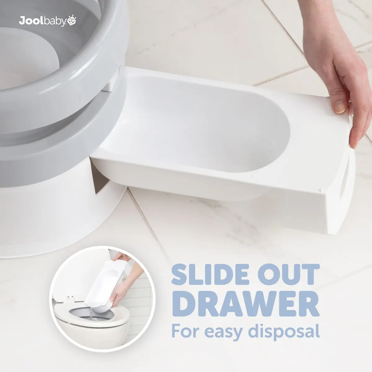 Jool Baby Potty Chair for Toddler Toilet Training | Splash Guard & Back Support (Gray) | Lightweight & Sturdy - view 4