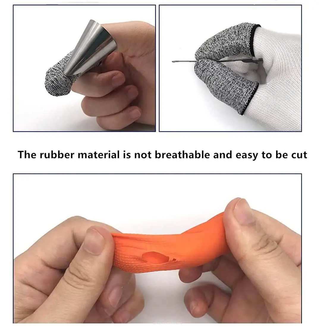 JADE KIT 40PCS Finger Cots Cut Resistant Protector | Reusable Anti-Cut Finger Sleeves for Cuts - view 4