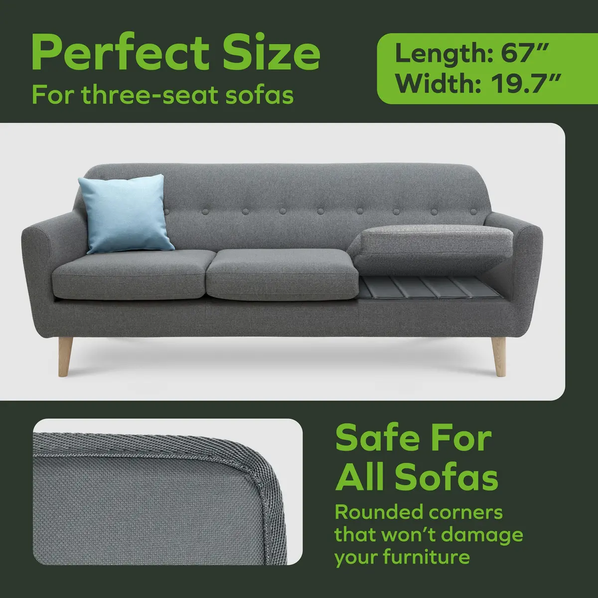 BEN'SHOME Couch Cushion Support Board 170cm (67") x 50cm (19.7") | Sagging Sofa Seat Fixer with 400lb Capacity - view 9