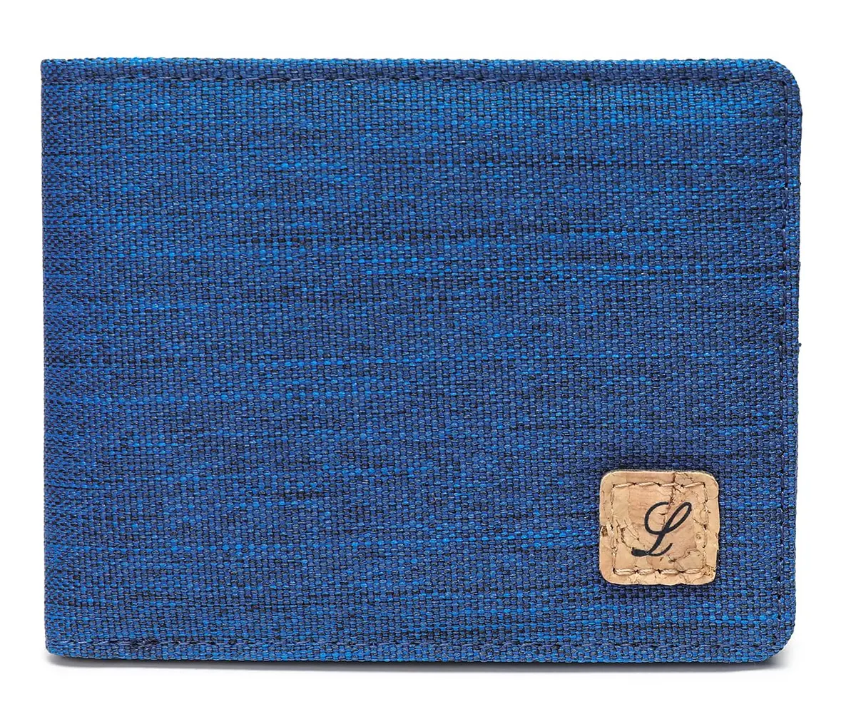 Lanyani Kids Wallet for Teen Boys | RFID Blocking Fabric Bifold Wallet in Blue - main product image