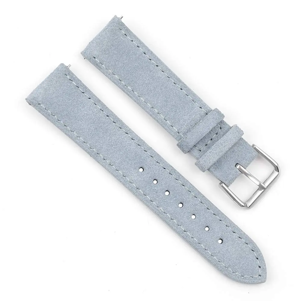Onthelevel Suede Leather Watch Band Strap 19mm Light blue | Durable, Quick-Release, Unisex - main product image