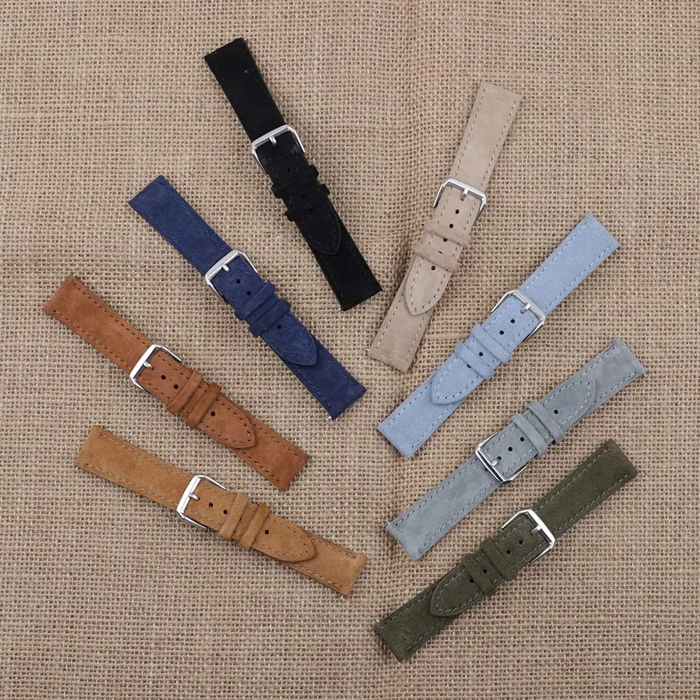 Onthelevel Suede Watch Strap-20mm | Soft Leather, Quick Release, Unisex Fit - view 5