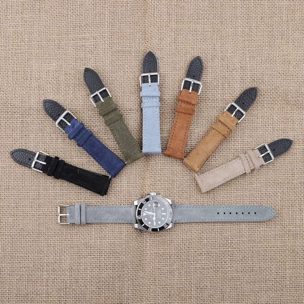 Onthelevel Suede Watch Strap-20mm | Soft Leather, Quick Release, Unisex Fit - view 6