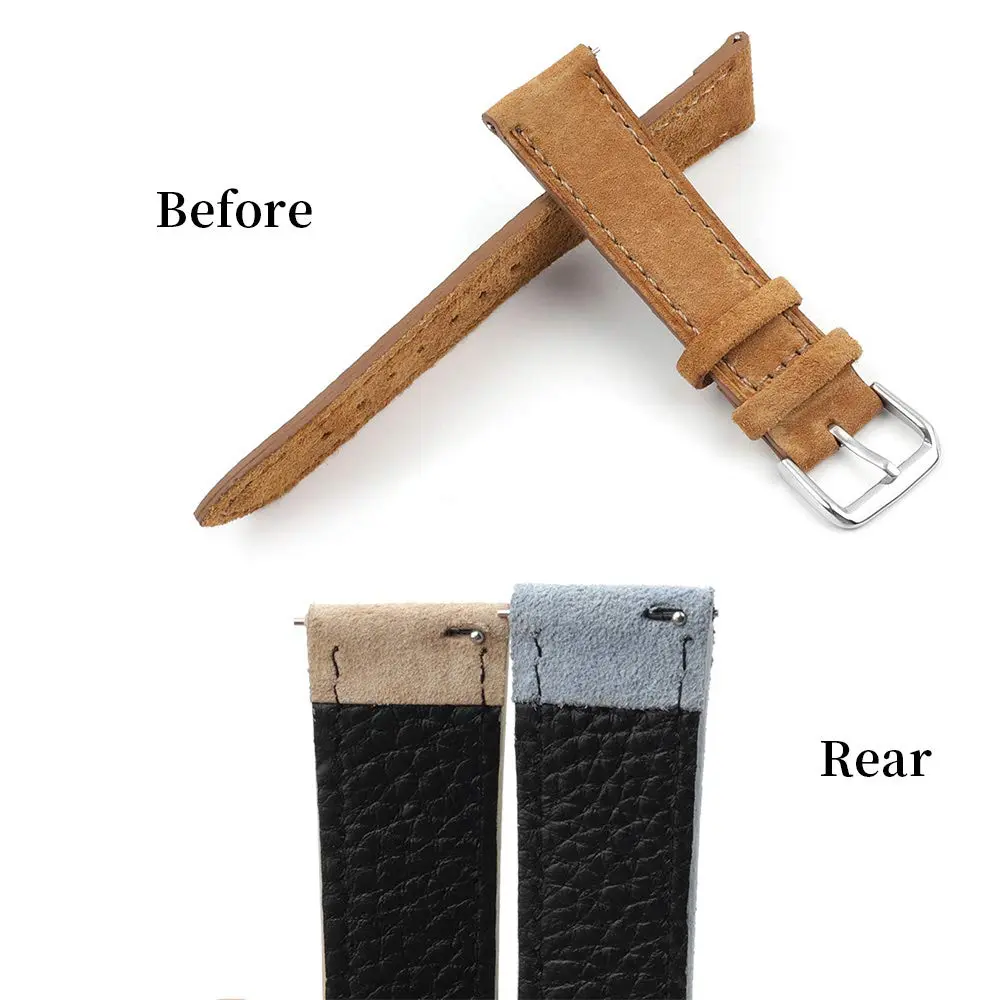 Onthelevel Suede Watch Strap-20mm | Soft Leather, Quick Release, Unisex Fit - view 8