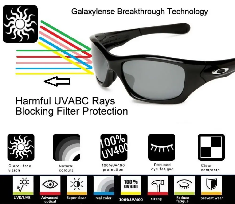 Galaxy Replacement lenses For Oakley Fuel Cell Sunglasses Polarized 100% UVAB (Titanium) | Impact-Resistant UVAB Polarized Lenses - view 5