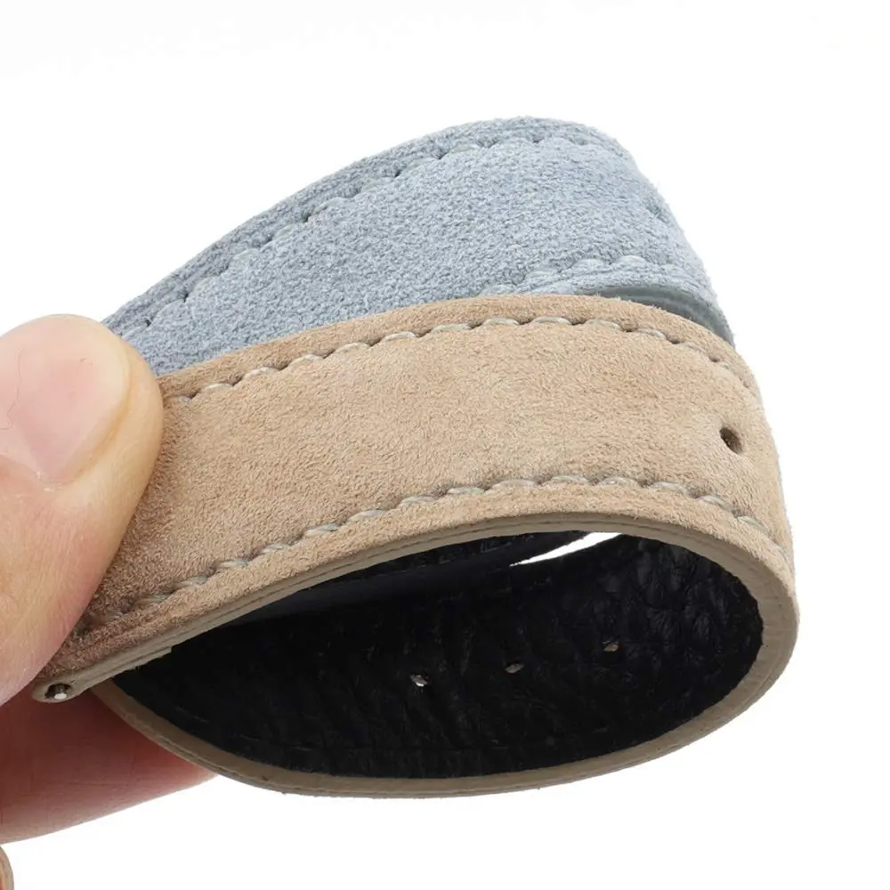 Onthelevel Suede Leather Watch Band 19mm Khaki | Quick Release, Classic Style - view 4