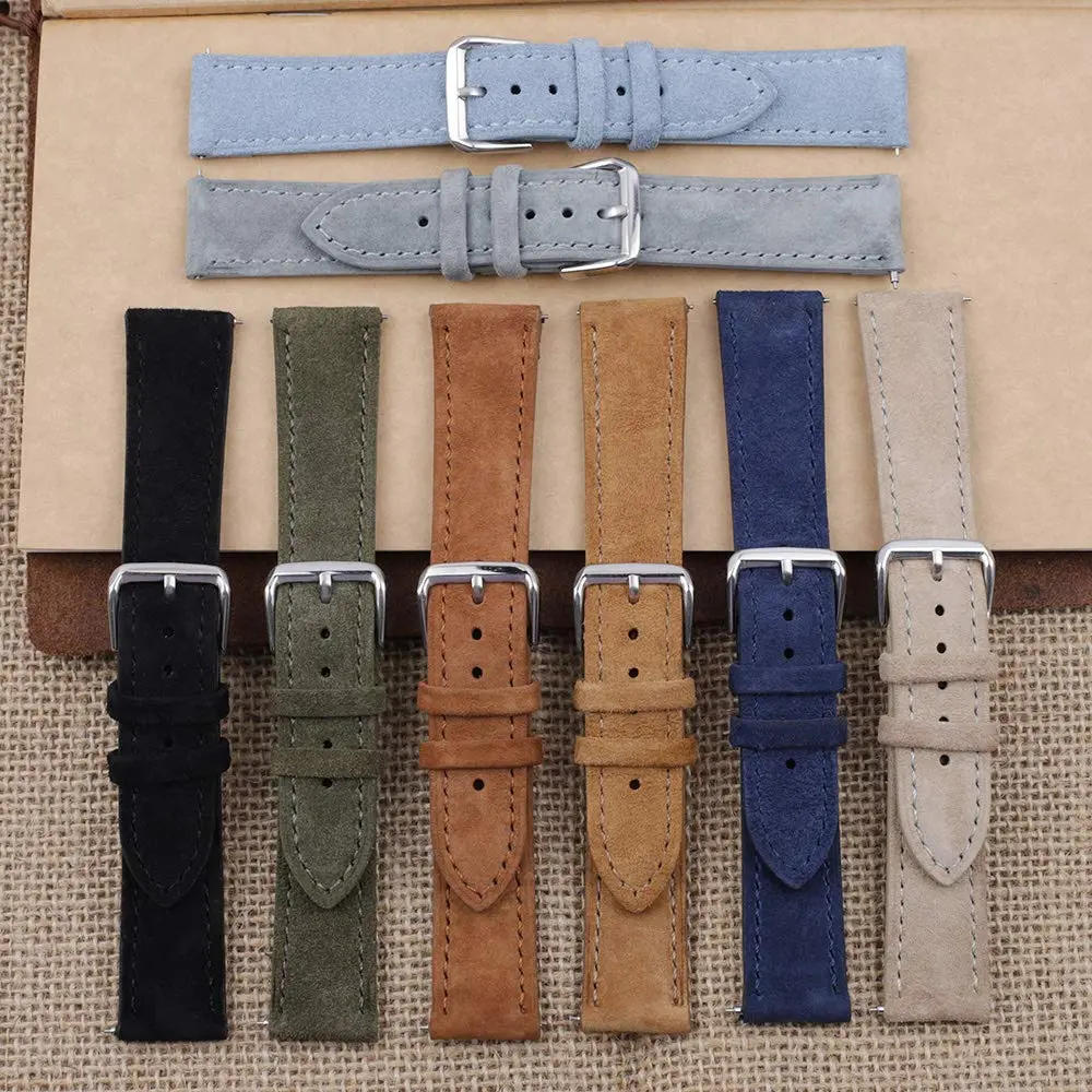 Onthelevel Suede Watch Strap-24mm | Soft Leather, Quick Release, Unisex Fit - view 6